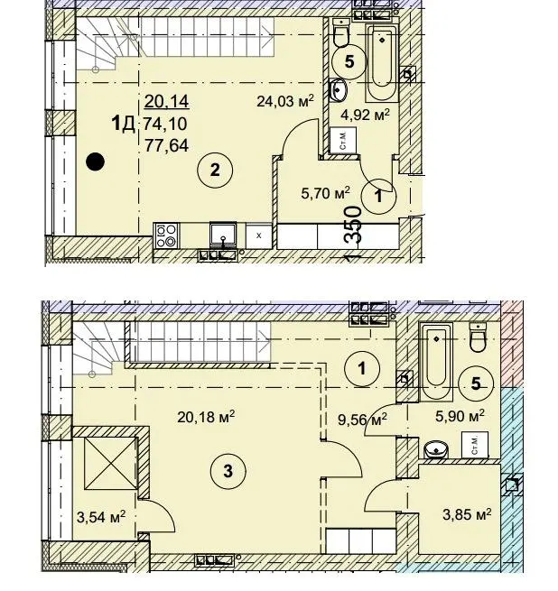 ЖК Вишгород Сіті Парк — 77.6 м²