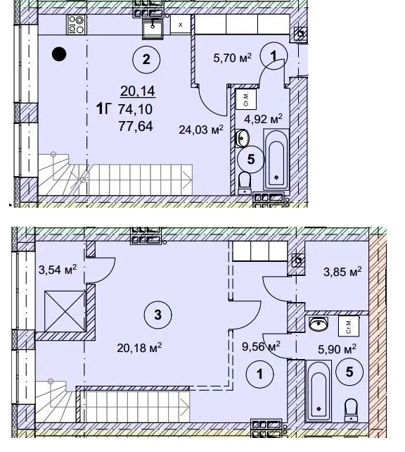 ЖК Вишгород Сіті Парк — 77.6 м²