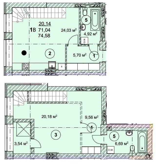ЖК Вишгород Сіті Парк — 74.6 м²