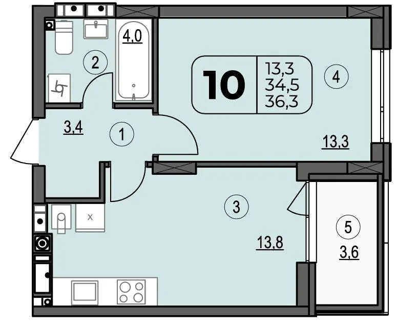 ЖК Центральний Spectrum — 36.3 м²