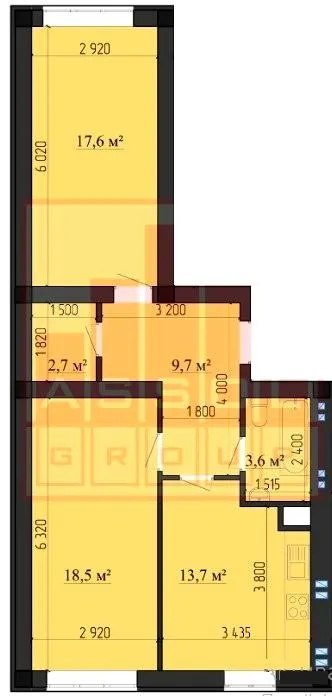 ЖК Затишний — 65.8 м²