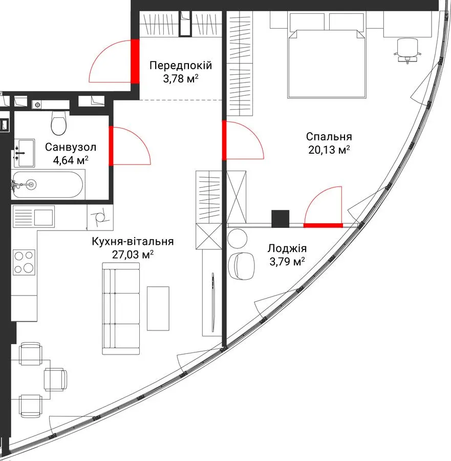 БФК INTERGAL CITY — 60.5 м²
