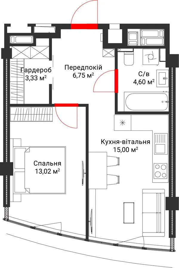 БФК INTERGAL CITY — 43.3 м²