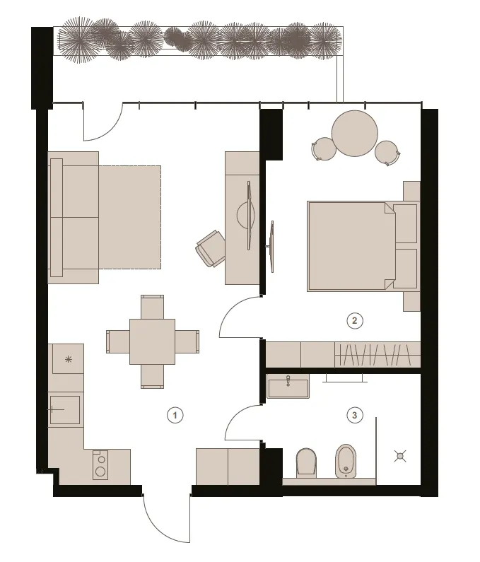 FERRO Premium Resort Bukovel — 44 м²
