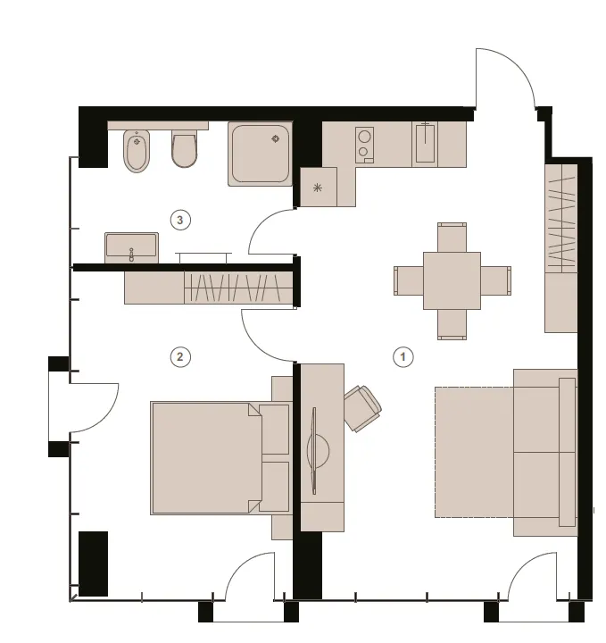 FERRO Premium Resort Bukovel — 43.9 м²