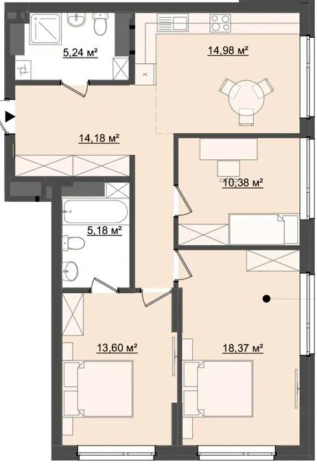 ЖК City House — 81.9 м²