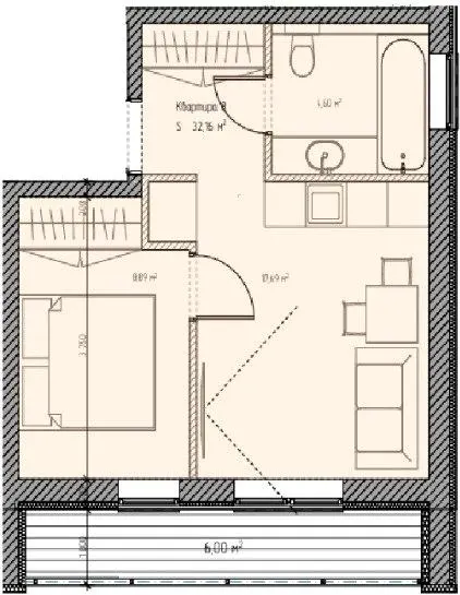 Клубні будинки BB Park — 32.2 м²