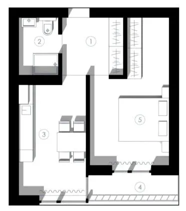 ЖК Старий Млин — 41.8 м²