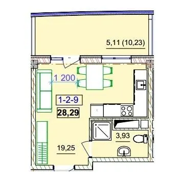 Unity Towers — 28.3 м²