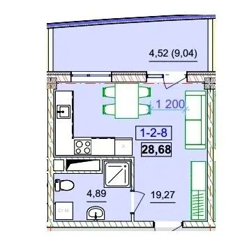 Unity Towers — 28.7 м²
