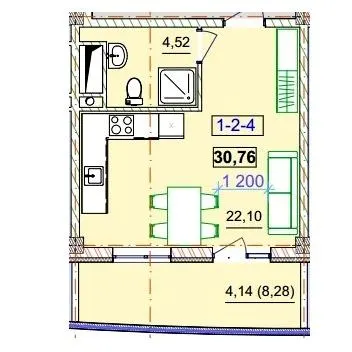 Unity Towers — 30.8 м²