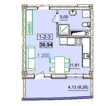 Unity Towers — 30.9 м²