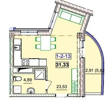 Unity Towers — 31.3 м²