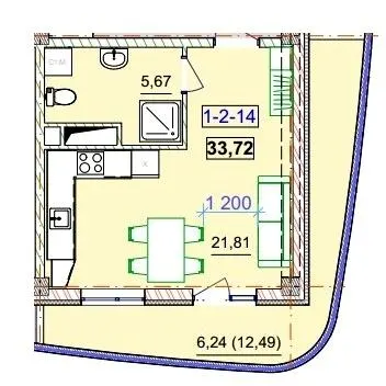 Unity Towers — 33.7 м²