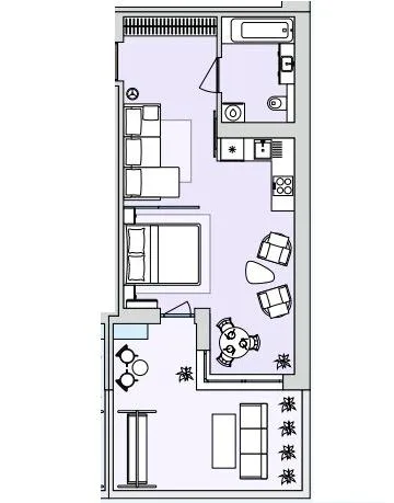 1-комнатная квартира, 53 м², вул. Литовська, 1, Луцк — фото 1