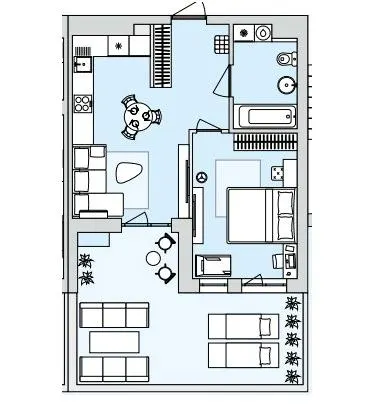 ЖК Литовський квартал — 60.8 м²