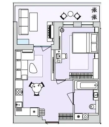 ЖК Литовський квартал — 41.2 м²