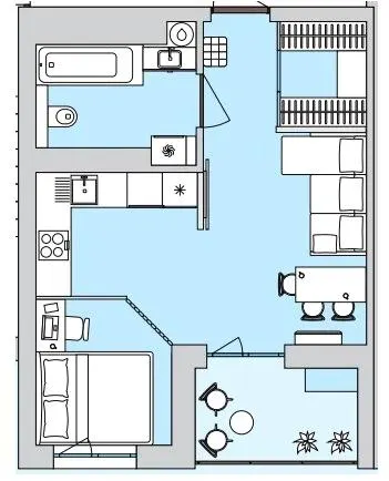 ЖК Литовський квартал — 35.4 м²