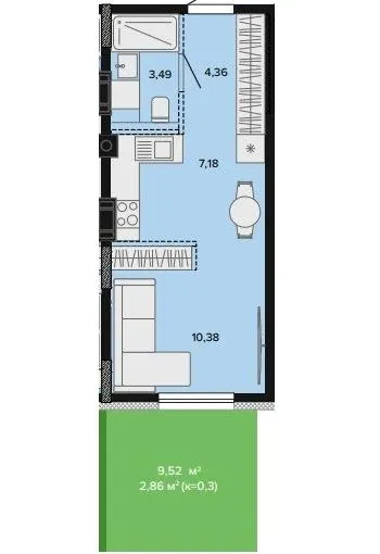 ЖК SOFIpark — 28.3 м²
