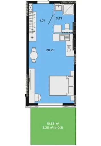 ЖК SOFIpark — 31.8 м²