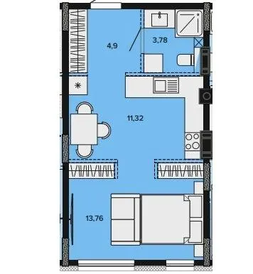 ЖК SOFIpark — 33.8 м²