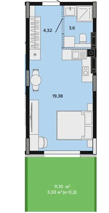 ЖК SOFIpark — 30.6 м²