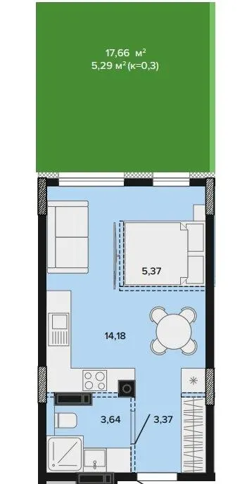 ЖК SOFIpark — 31.9 м²