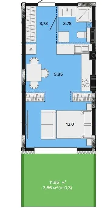 ЖК SOFIpark — 32.9 м²
