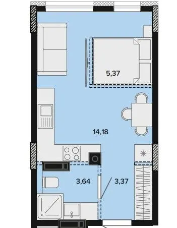 ЖК SOFIpark — 26.6 м²