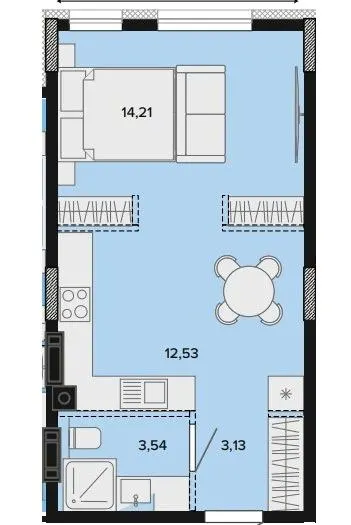 ЖК SOFIpark — 33.4 м²
