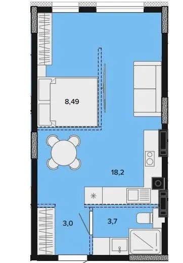 ЖК SOFIpark — 33.4 м²