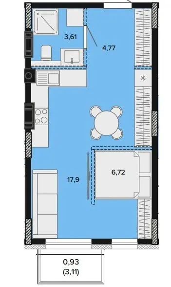 ЖК SOFIpark — 33.9 м²