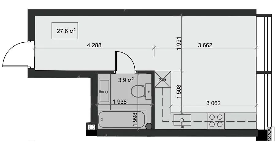 ЖК Благород — 27.6 м²