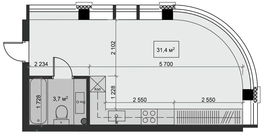ЖК Благород — 31.4 м²