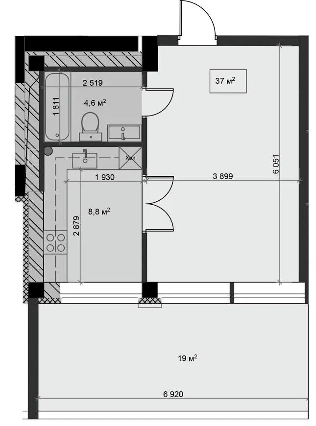 ЖК Благород — 37 м²