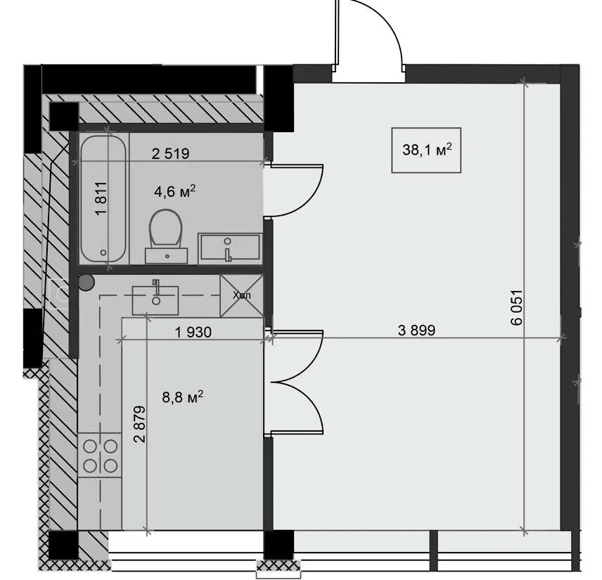 ЖК Благород — 38.1 м²