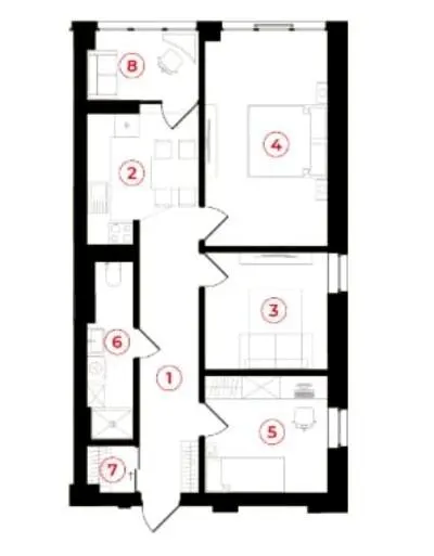 ЖК ЯРКО Центр — 64.5 м²