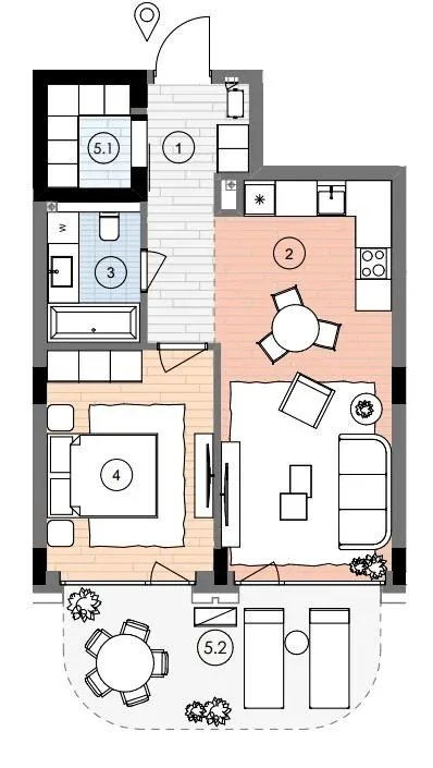 ЖК БИОРИТМ — 59.1 м²