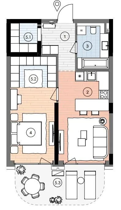 ЖК БИОРИТМ — 64.5 м²