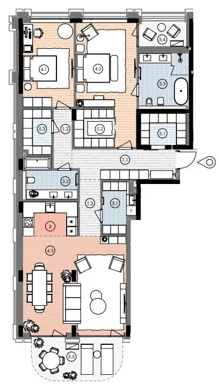 ЖК БИОРИТМ — 156.5 м²