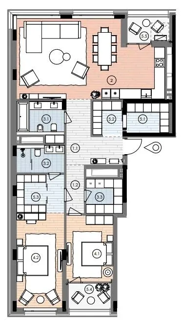 ЖК БИОРИТМ — 140.1 м²