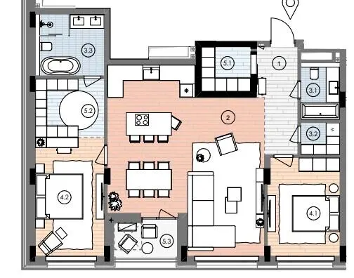 ЖК БИОРИТМ — 116.5 м²