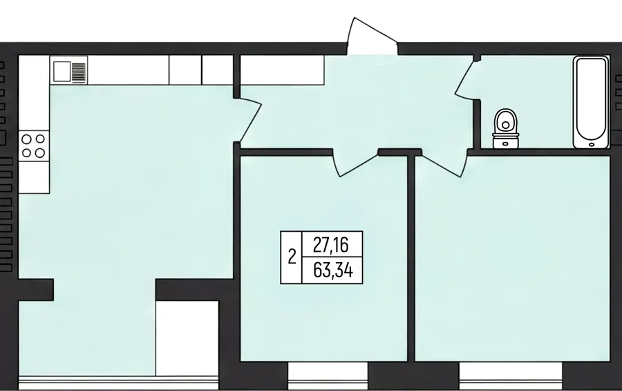 ЖК Praha TOWN — 63.3 м²