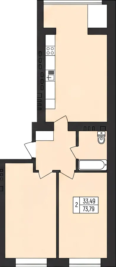 ЖК Praha TOWN — 73.8 м²