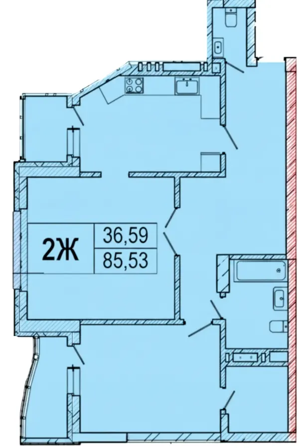 вул. Сім'ї Сосніних, 4а — 85.5 м²