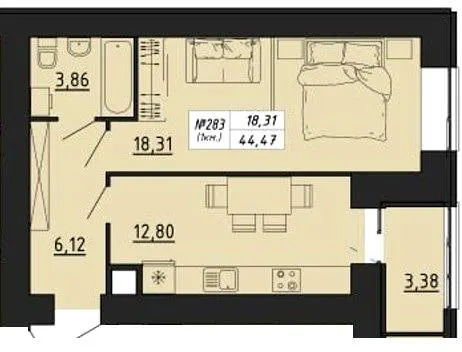 ЖК FREEDOM — 44.5 м²