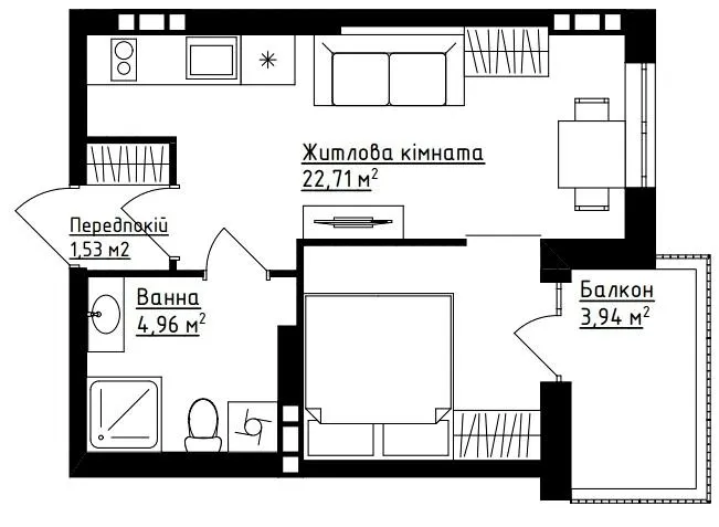 ЖК Family Comfort — 30.4 м²