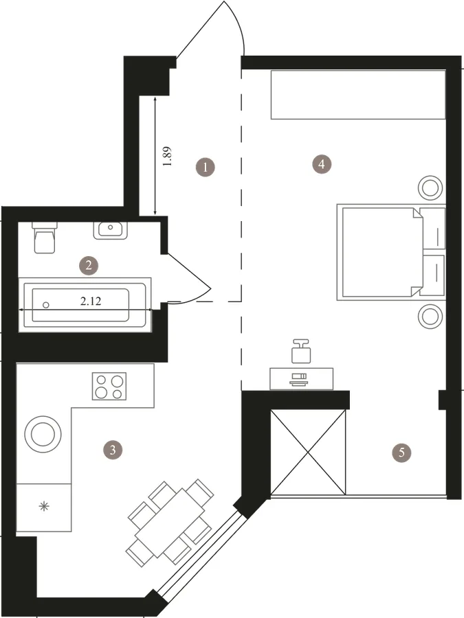 1-комнатная квартира, 40 м², бул. Леоніда Бірюкова, 2а, Буча — фото 1