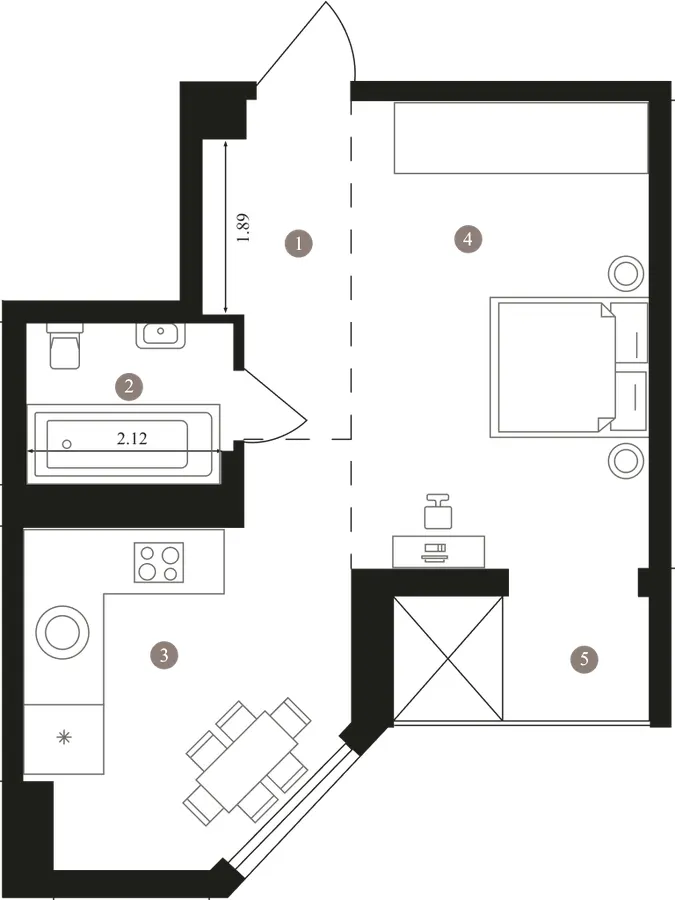 ЖК Гранд Бурже — 39.7 м²