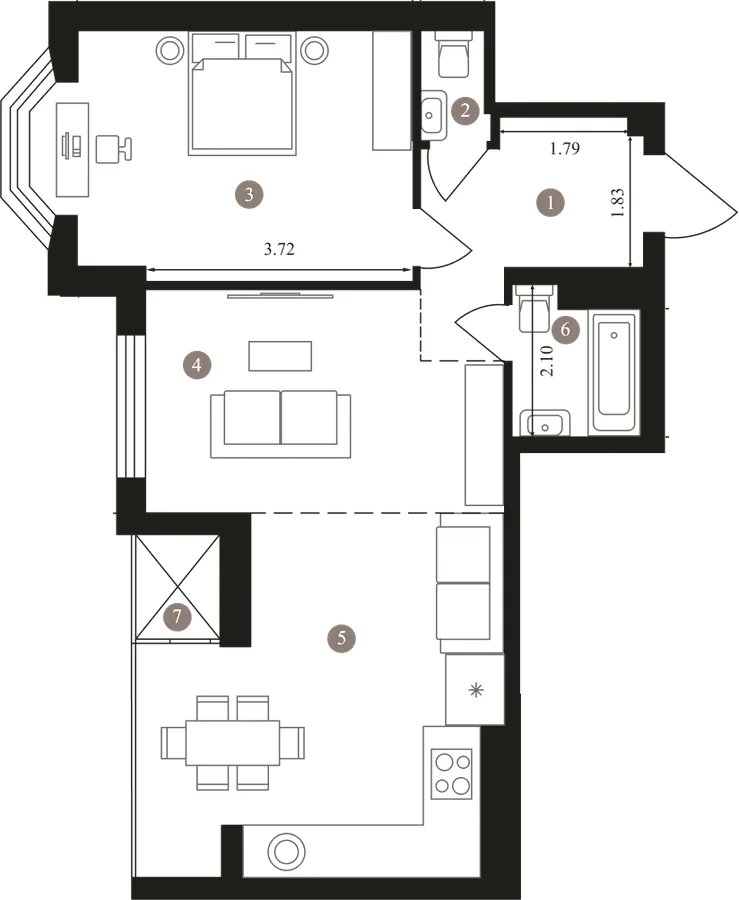 2-кімнатна квартира, 66 м², бул. Леоніда Бірюкова, 2а, Буча — фото 1